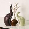Creative Elephant Family of Three Family Statues Animal Sculptures Home Decoration Desktop Ornaments for Friend Unique Gifts