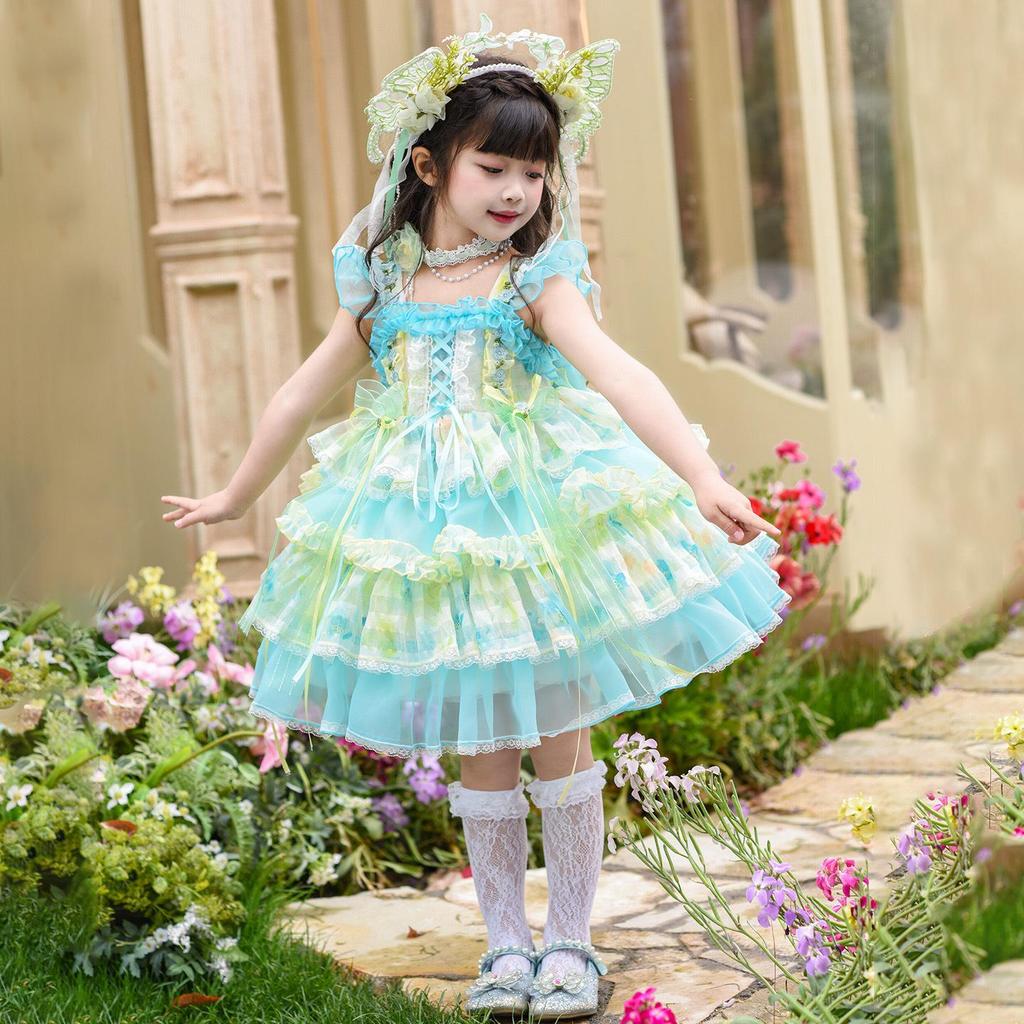 Sommer-Lolita-Kleid für Mädchen - Prinzessinnen-Geburtstags- und Festkleid Der Zauberer von Oz