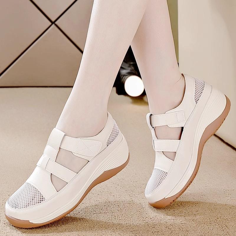 

New breathable mesh casual summer new sports not tired heightening platform sandals 40