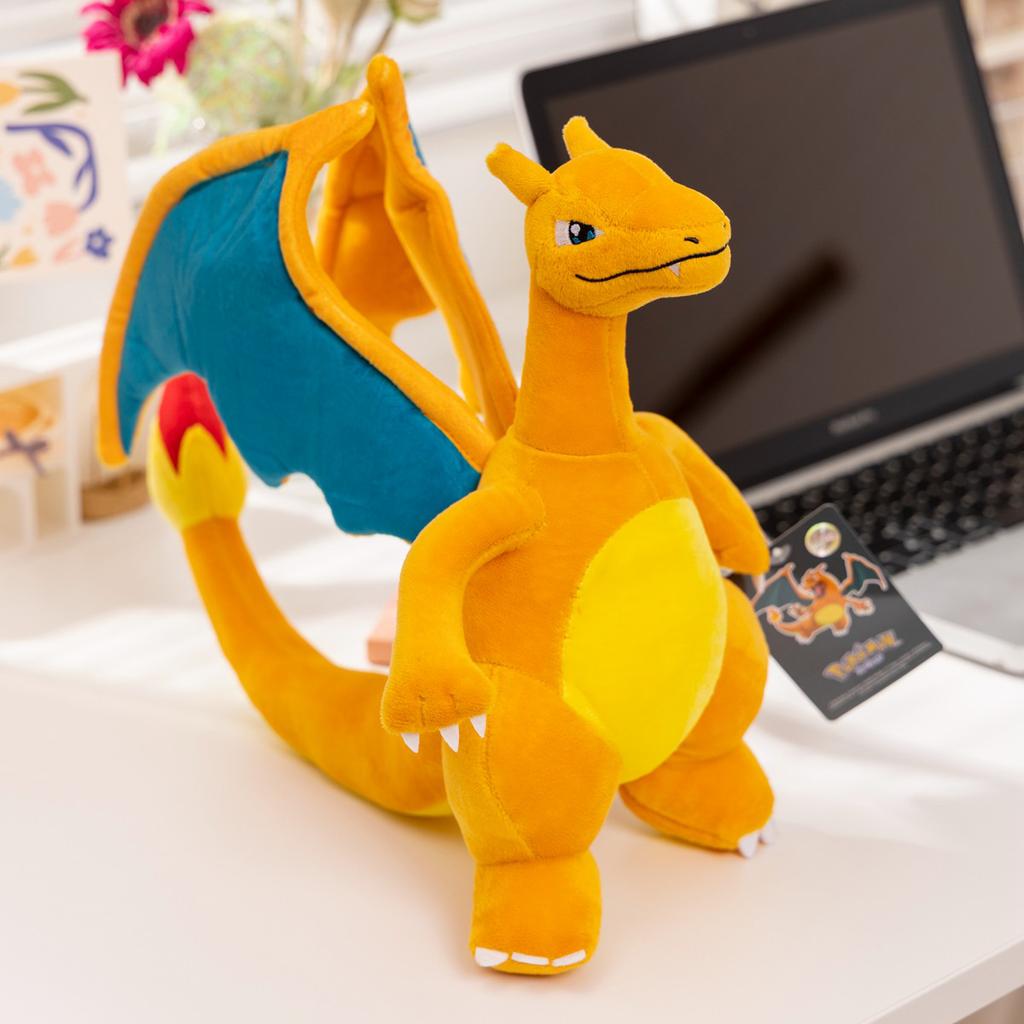 Plush Toys Mega Charizard X Plush Toys Mega Charizard Evolution Doll Soft Stuffed Animals Toys Gifts for Children