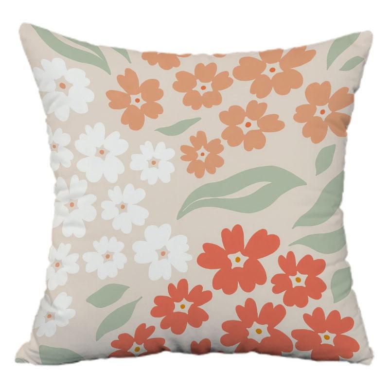 Simple Flower Pattern Pillowcase Dormitory Decoration Office Living Room Sofa Home Pillowcase