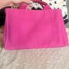 Used PRADA Canapa Tote Bag Pink MILANO