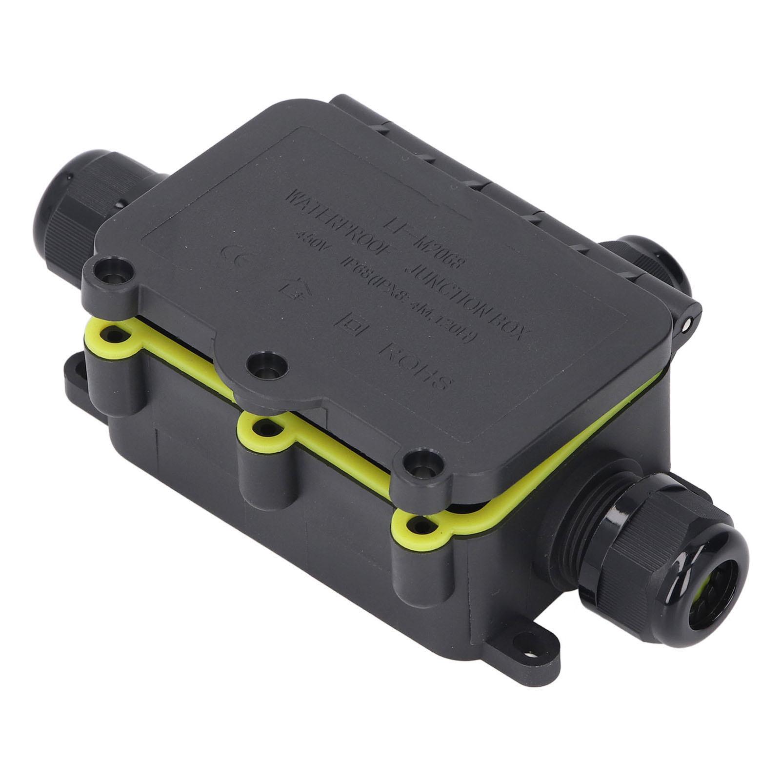 

Водонепроникна розподільна коробка 3-ходова IP68 Пластикова зовнішня коробка для електричного шнура живлення для зовнішнього освітлення