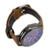 Men Analog Watch Fashion Casual PU Leather Strap Round Face Mineral Glass Easy Reading Quartz Wrist Watch for Indoor Outdoor Activities
