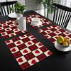 4 Stück/6 Stück/8 Stück Valentinstag-Themen-Platzsets, Leinen-Platzsets für Zuhause, Küche, Restaurant, modischer Druck, Tischsets für Feiertagspartys