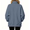 Women's Mock Neck Pullover Sweatshirt Loose Fit Casual Color Long Sleeve for Everyday Wear