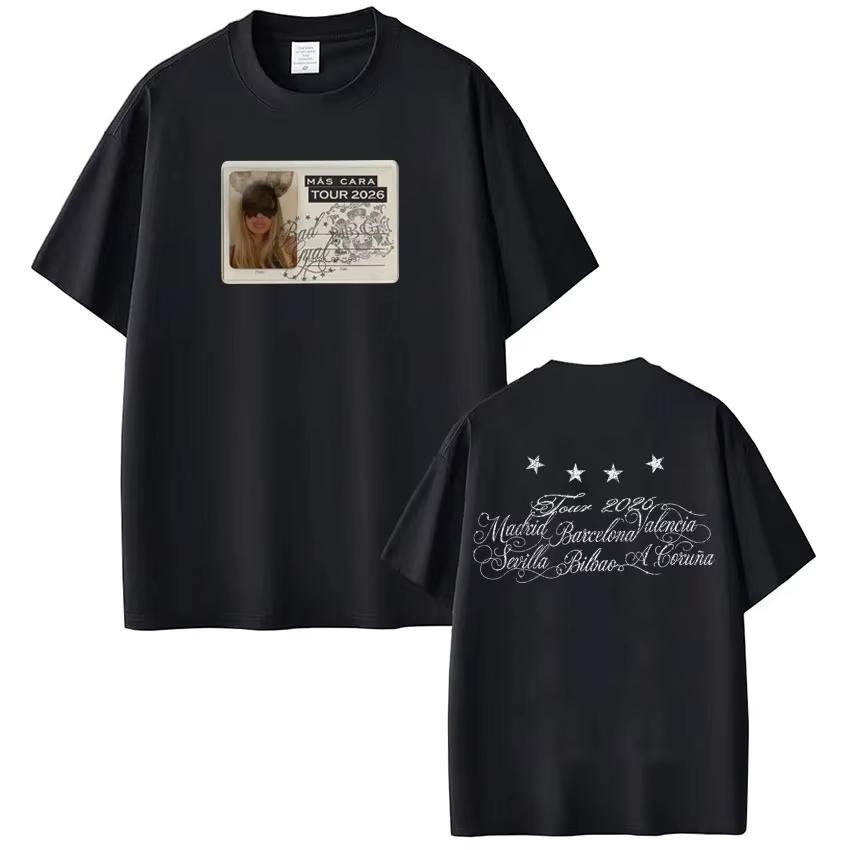 

Singer Bad Gyal 2026 Tour Fashion Print Tshirt Unisex Women Vintage Tshirt Summer Shortsleeved Casual Tshirt Hip Hop Streetwear 2XL