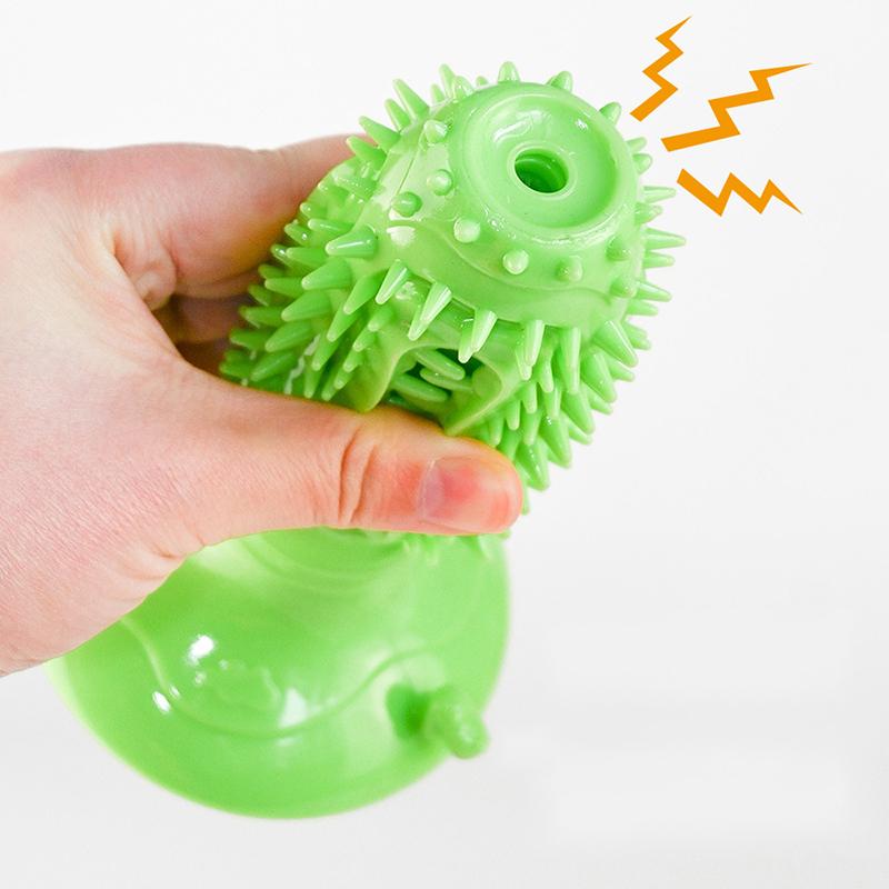 Dog Chew Toys Squeaky Teeth Chew Stick Toothbrush Cleaning Toys Durable Rubber Interactivee Dog Toys For Aggressive Chewers