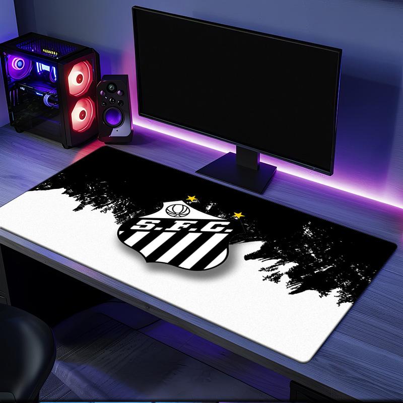 Santos Futebol Emblem mouse pad, rubber base, esports desk mat, mouse pad for gamers and office use, gaming desk , easy to clean mat