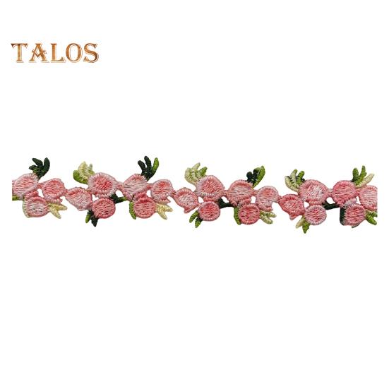 15 Yards Flower Lace Trim Ribbon Polyester Embroidered Lace Applique Strip Flower Lace Ribbon Sewing Fabric for DIY Crafts Wedding Decorations