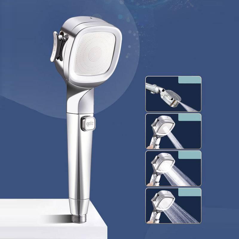 Supercharged Shower Head Set, Stainless Steel Material, Rainfall Function, Four Gear Adjustment