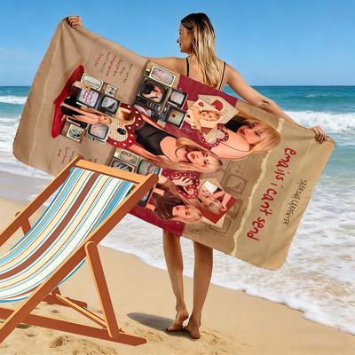 Sabrina Bliss  Print Beach Towel, Large Soft Quick Dry Towel for Beach Camping Swimming