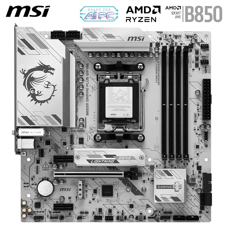 MSI B850M GAMING PLUS WIFI6E Micro-ATX Gaming Motherboard MB6803
