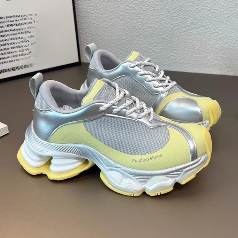 Fashion Mesh Breathable Genuine Leather Platform Single Shoes Women's New Summer Heightened Comfortable Casual Sports Trendy Shoes