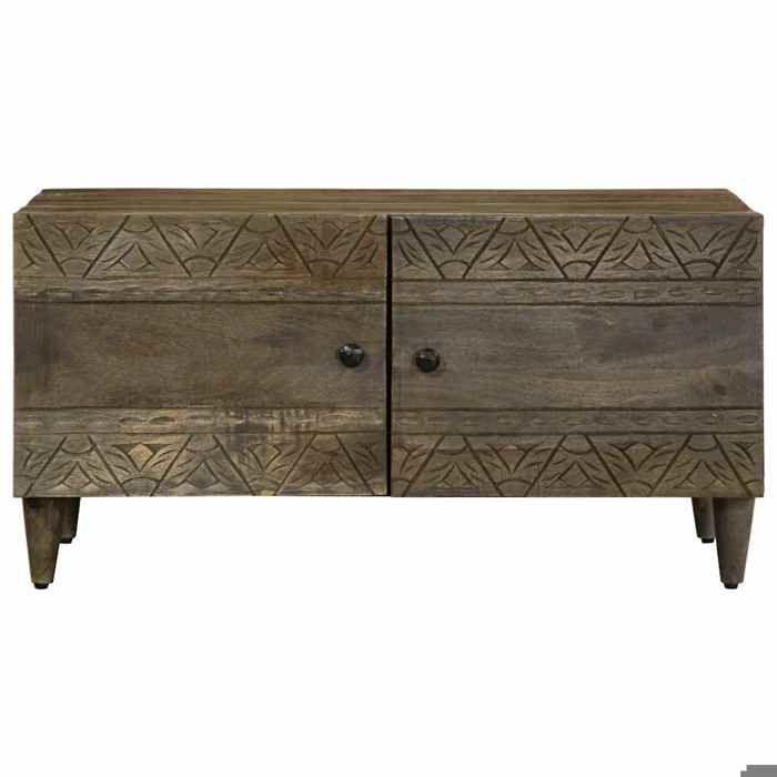 VidaXL Coffee Table Light Grey 80x50x40 Cm Solid Mango Wood, Side Table, Living Room Table, Side Table, End Table 4017797