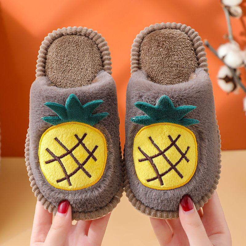 Kinder Cartoon Konijn Katoenen Pantoffels voor Binnengebruik - Schattig Wintervoetwerk voor Jongens & Meisjes