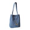 Women Corduroy Shoulder Bags Bear Pattern Ladies Casual Handbag Reusable Large Capacity Tote Bags Casual Female Shopping Bags