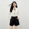 Qiushui Yiren Classic Minimalist Lace Blouse