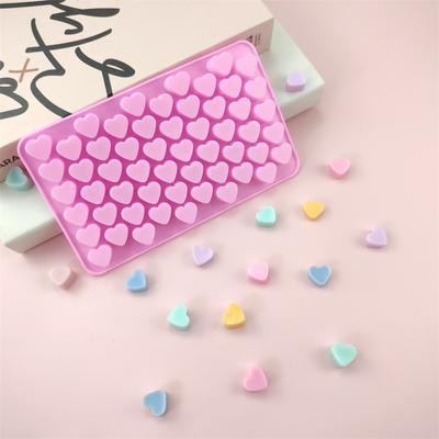 55 Lochform Kerzenherstellung Box Liebesherzförmige Silikon Schokoladenform DIY Herz Kuchen Backform Valentinstag Zubehör