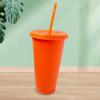 710ml Reusable Plastic Tumbler With Straw Colorful Large Capacity Cup Iced Coffee Smoothie Bubble Tea