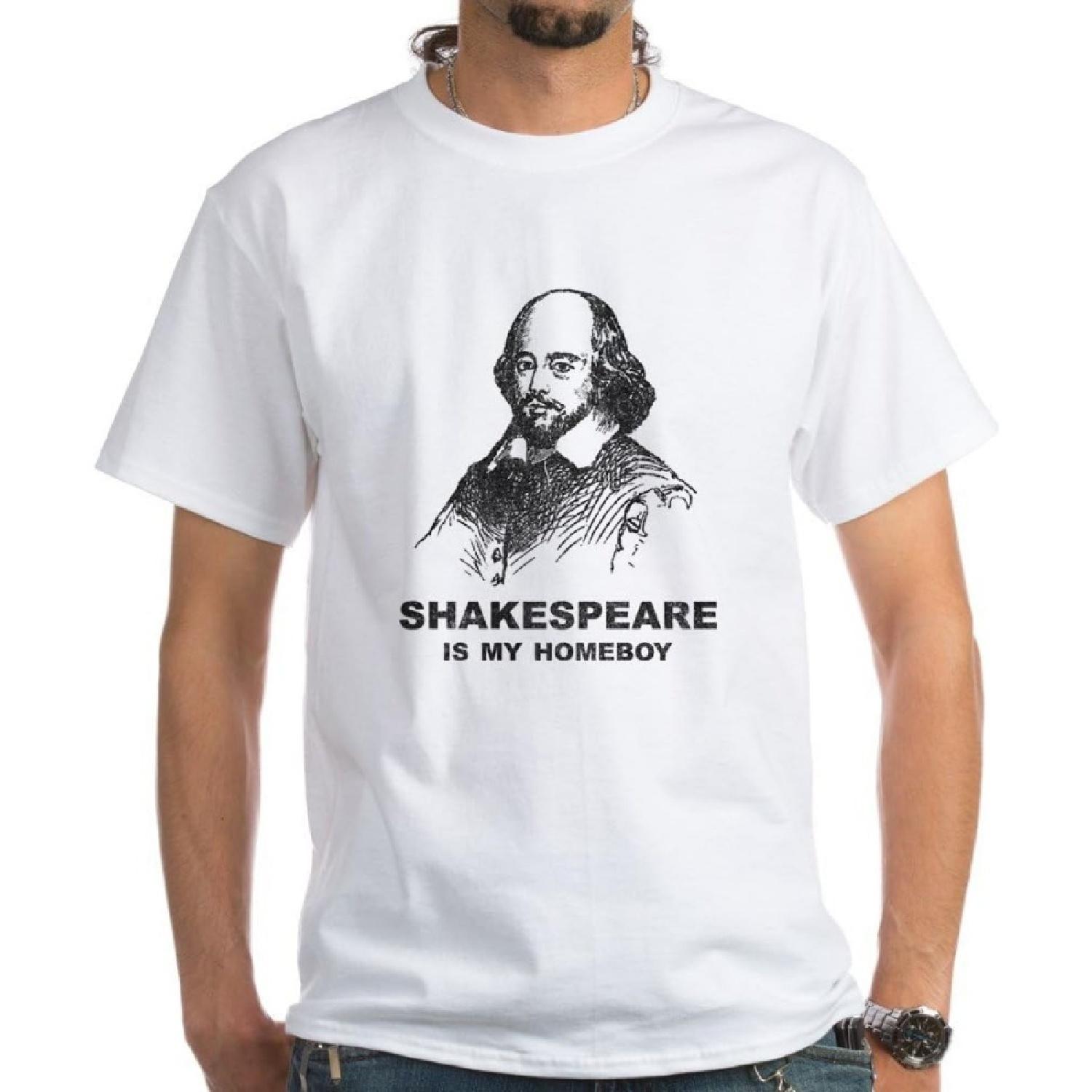 

CafePress - Shakespeare is My Homeboy - 100% Cotton T-Shirt White XXXXXL білий