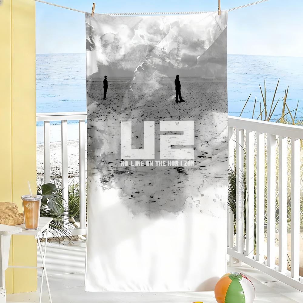 Rock U-U2 Band Music Towel Soft Pool Gift For Travel Gym Shower Camping Quick Dry Sports Large Beach Towels