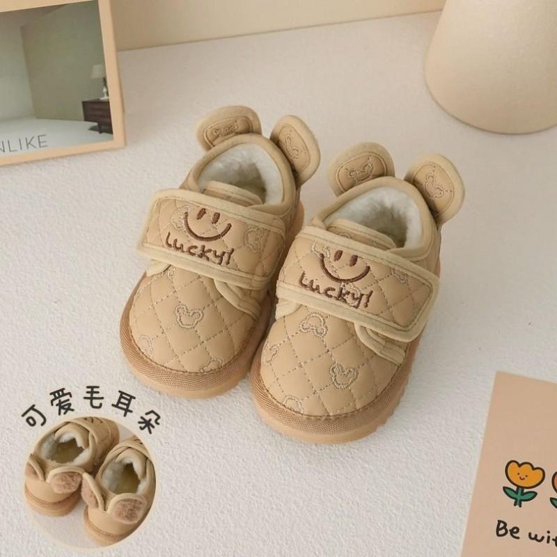 Winter Baby Snow Boots Toddlers Non-Slip Soft Sole Infant First Walker Shoes Warm Fleece Lined Cotton Footwear