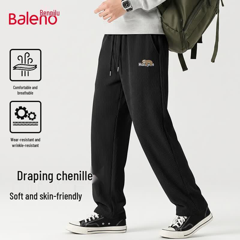 Baleno Men s Chenille Loose Fit Straight Leg Casual Pants XXL