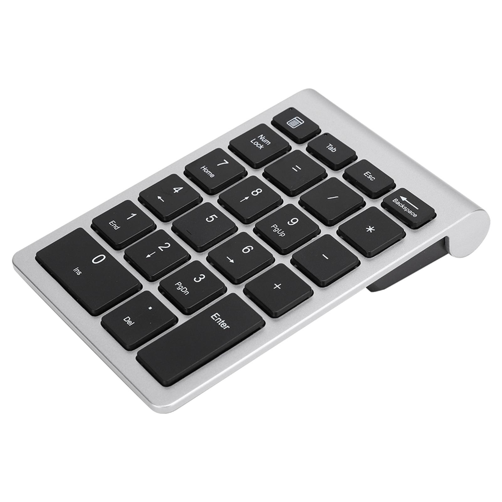 

RF304 22-клавішна цифрова клавіатура USB 2.4G бездротова міні-клавіатура з приймачем, сріблясто-чорна