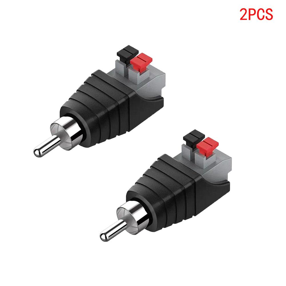 1/2PCS RCA Plug Male Female Connectors RCA Lotus Head Welding-free Audio Speaker Press Type Terminal AV Plug Socket Cable Adapte