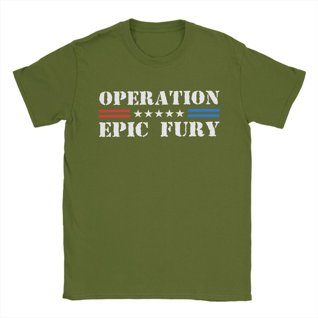 Unisex Operation Epic Fury 2026 T Shirts  Cotton Clothes Crazy Short Sleeve Crewneck Tees New Arrival TShirt