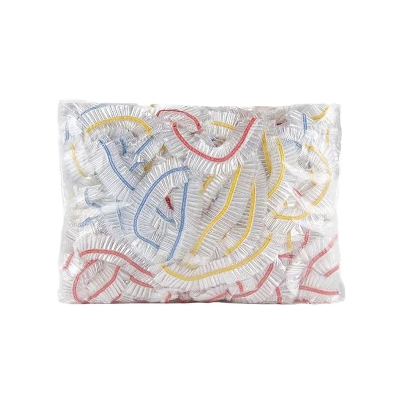 Plastový Jednorázový Potah na Jídlo Barevný Elastický Obal Potahy na Jídlo Víko pro Uchování Čerstvosti Talíř Kuchyň Nylonové Obalové Sáčky Úložný Sáček