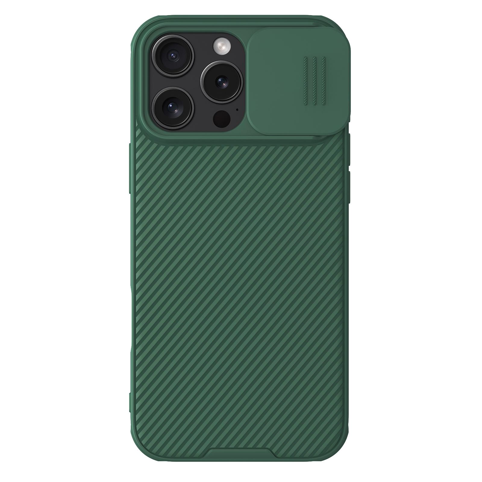 

NILLKIN Camshield Pro for iPhone 16 Pro Case Compatible with MagSafe TPU+PC Phone Cover with Slider Camera Green
