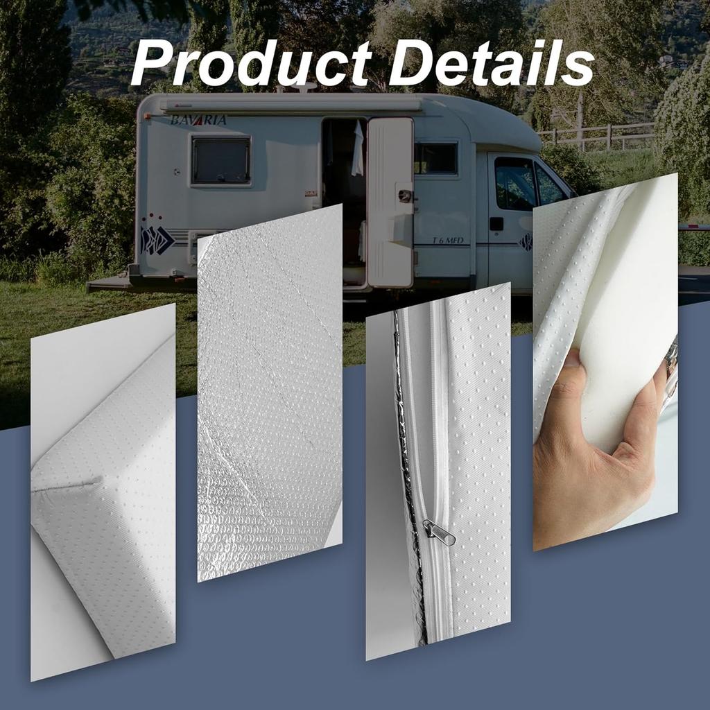 ESMING 1Pack 14"X14"X3" RV Skylight Ulator,RV Vent Ulator, RV Skylight Cover With Reflective Surface, Waterproof RV Ulation, RV Sunroof Skylight