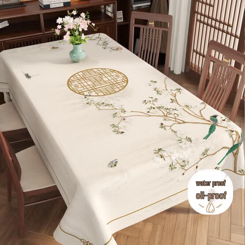 Jingxun New Chinese Style Waterproof PVC Tablecloth