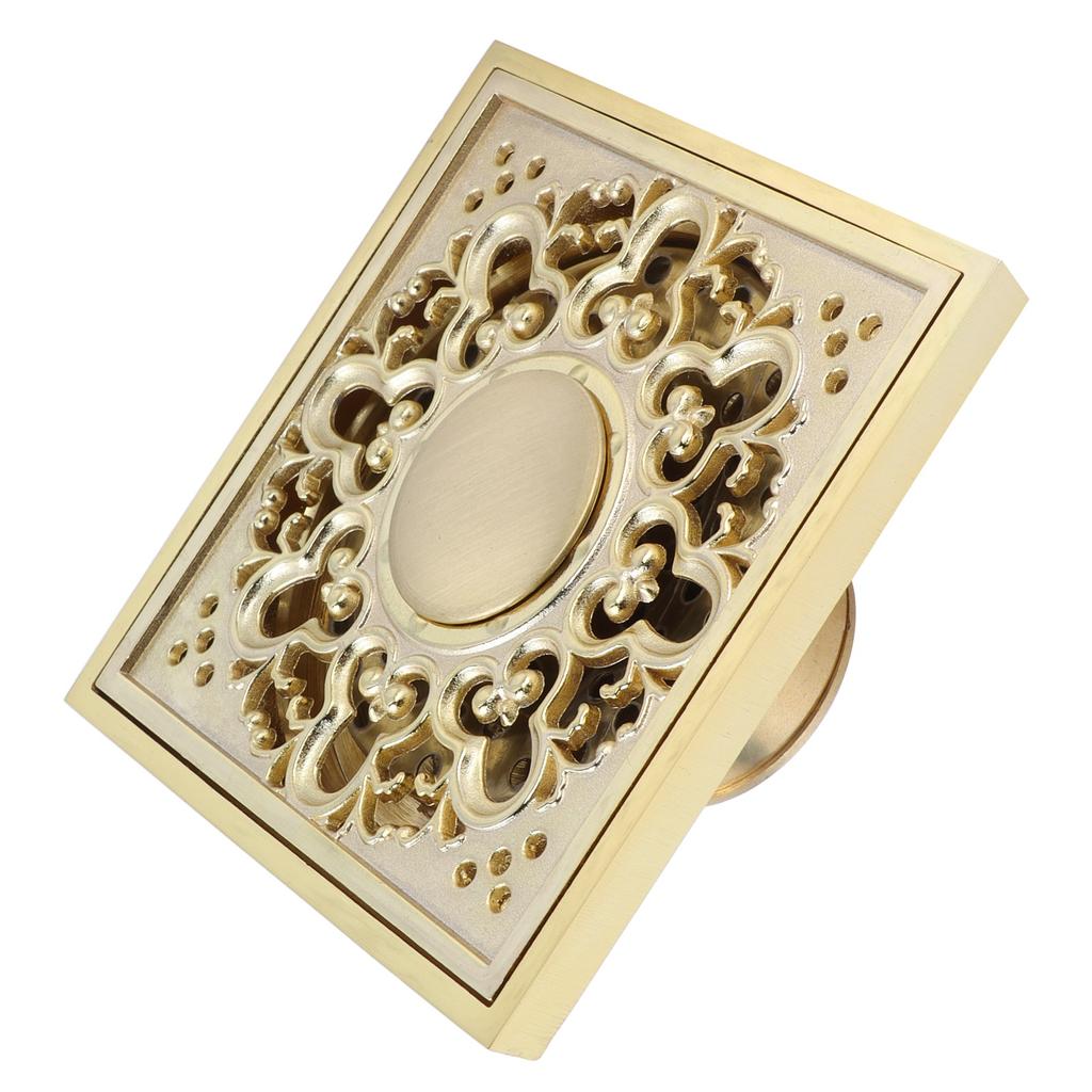 Gold Floor Drain Set Bathroom Toilet Deodorant AntiOdor AntiClogging Strainer Accessory(Shallow