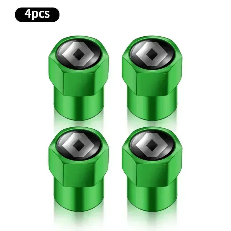 4Pcs Car Styling Metal Wheel Stem Covers Tire Valve Caps Decoration For Renault RS Fluence Laguna Scenic Latitude 3 Captur ZOE S777