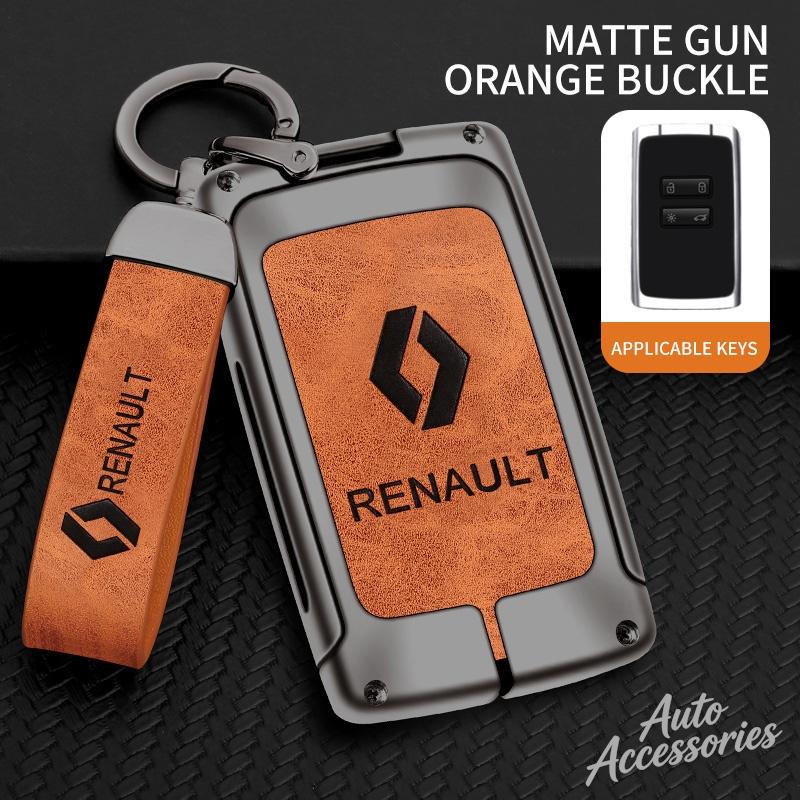 Leather Car Key Case For Renault Megane Grand Scenic Kadjar Laguna Koleos Fluence Talisman Espace Dacia Sandero Protection Shell PP2