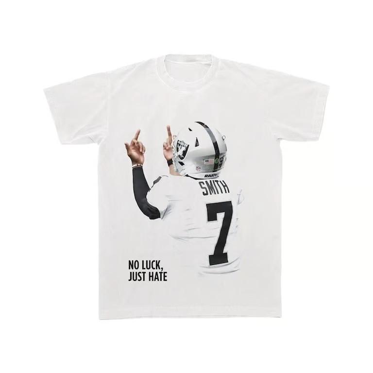 Geno Smith No Luck Just Hate Oversized Bootleg Raiders T Shirt Unisex T-Shirt S