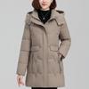Plus Size XL-5XL Middle Age Woman Coats Winter Long Parkas Hooded Casual Thick Warm Overcoat Women's Jackets