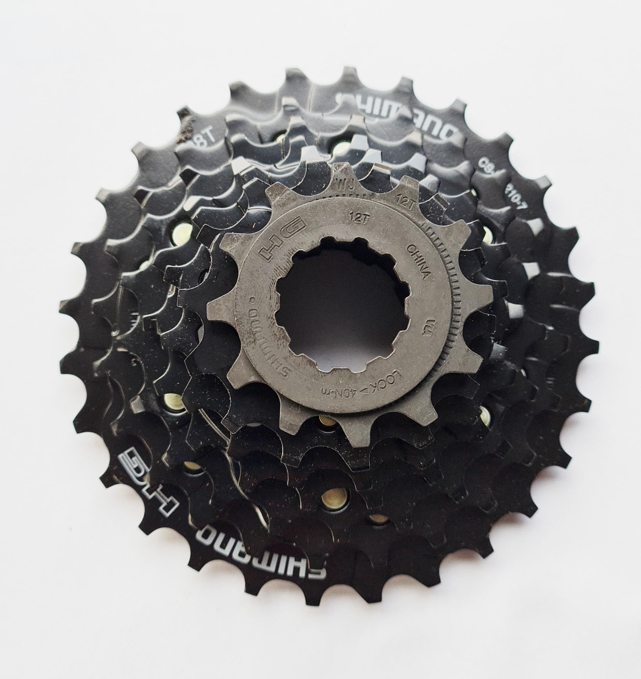 Кассетная звездочка Shimano 7S HG с freehub ECSHG2107228 CS-HG210 12-28T Совместимая с 7-скоростной HG-M чёрный