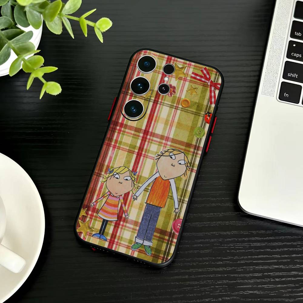 

Charlie and Lola Cartoon Phone Case For Samsung S26,S25,S24,S23,S22,S21,S20,Plus,Fe,Lite,Others Black Cover Samsung S24ULTRA