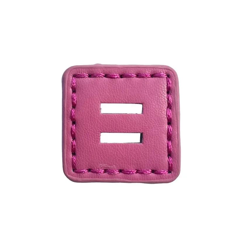 5pcs Creative Large Square Buttons 3.8cm Side Length Colorful PU 2-hole Buttons Winter Coat Large Buttons