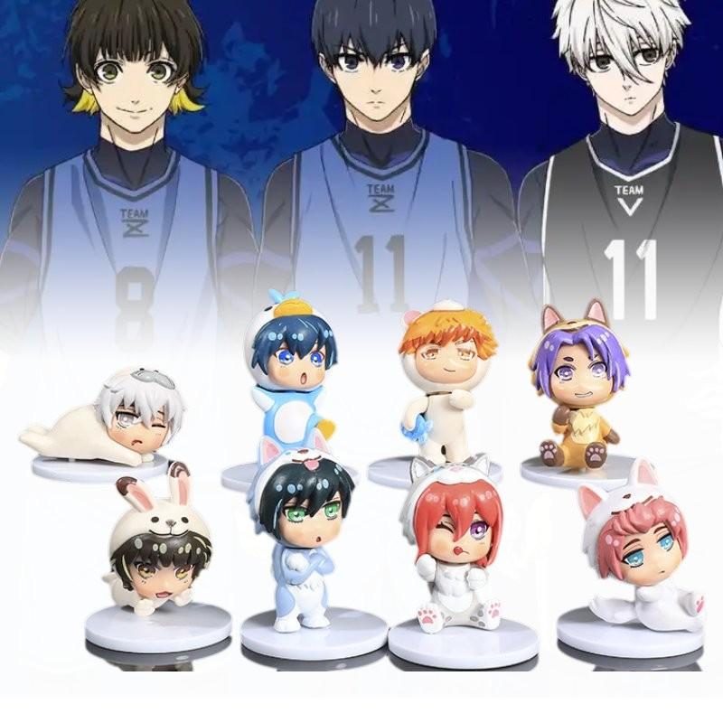 Lock Blue 8pcs Character Pvc Toy Model Desktop Decoration Child Gift Christmas