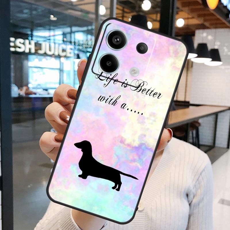 Sausage Dog Dachshund Quotes Case For Xiaomi Redmi Note 13 Pro 10 11 12 14 15 Pro Plus Redmi 15C 14C 10C 12C 13C 15 Cover