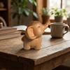 Mini Wooden Elephant Statues Intricately Carved Adorable Tabletop Ornament  Desktop Decor