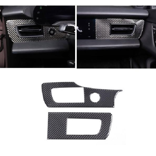 Soft Real Carbon Fiber Side Air Vent Outlet Cover Trim For Porsche Taycan 19-22