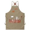 Custom Logo Canvas Apron for Art Students and Coffee Shop Staff