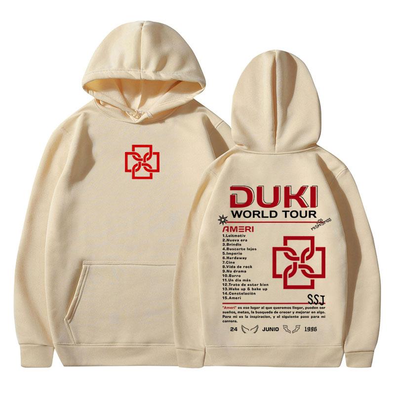 Rapper Duki Ameri World Tour 2025 Merch Hoodies Men Women Clothing Hip Hop Sweatshirts Autumn Winter Fleece Long Sleeve Pullover