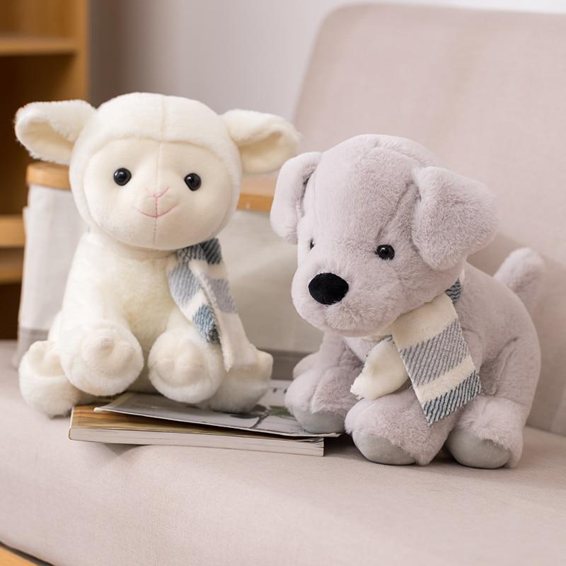 1pc 25 /30 /40cm Lovely Animal Sweet Pig Bear Sheep Dog Plush Toy Soft Cartoon Stuffed Soft Doll For Baby Girls Pillow Gift